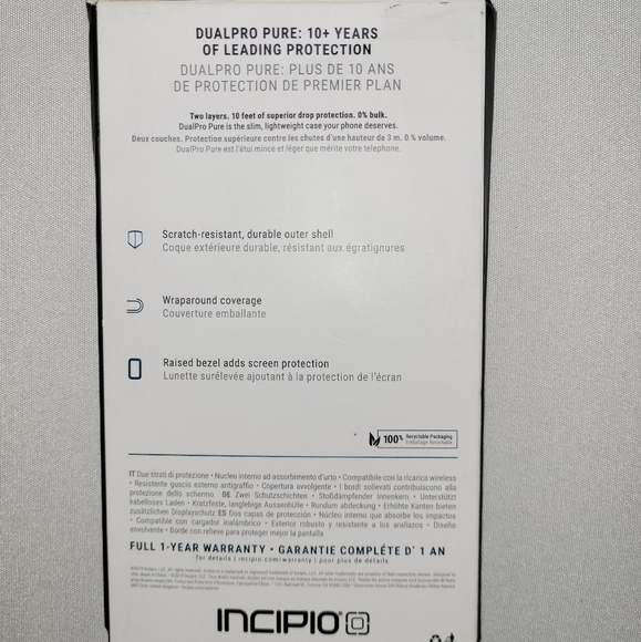 Incipio DualPro Pure Dual Layer Case for iPhone 11 Pro Red/Black New in Box - Picture 2 of 2